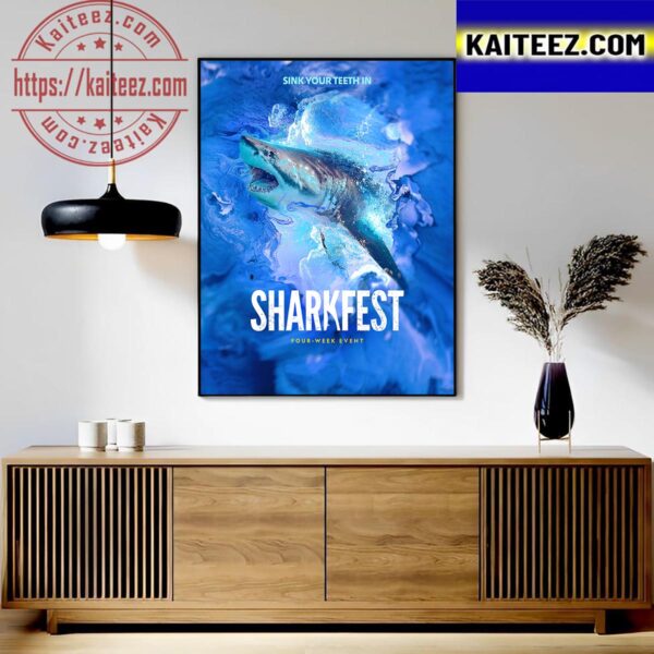Official Poster Shark Fest Of Disney Art Decor Poster Canvas
