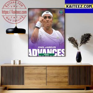 Ons Jabeur Advances 2023 Wimbledon Final Art Decor Poster Canvas