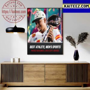 Patrick Mahomes Wins The Best Athlete And Mens Sports In The 2023 ESPY Awards Art Decor Poster Canvas