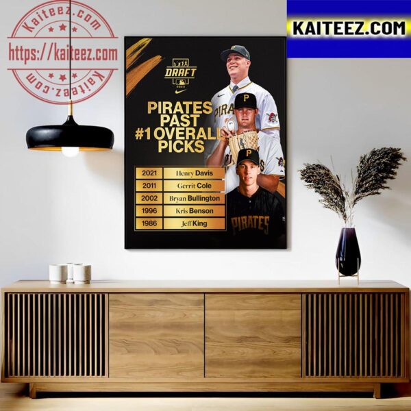 Pittsburgh Pirates Past No 1 Overall Picks MLB Draft Art Decor Poster Canvas