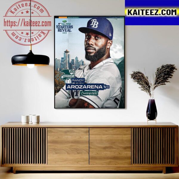 Randy Arozarena Of American League In 2023 MLB All Star Starters Reveal Art Decor Poster Canvas