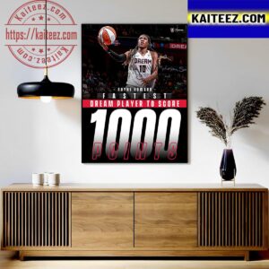 Rhyne Howard Fastest Dream Player To Reach 1000 Points With Atlanta Dream At WNBA Art Decor Poster Canvas