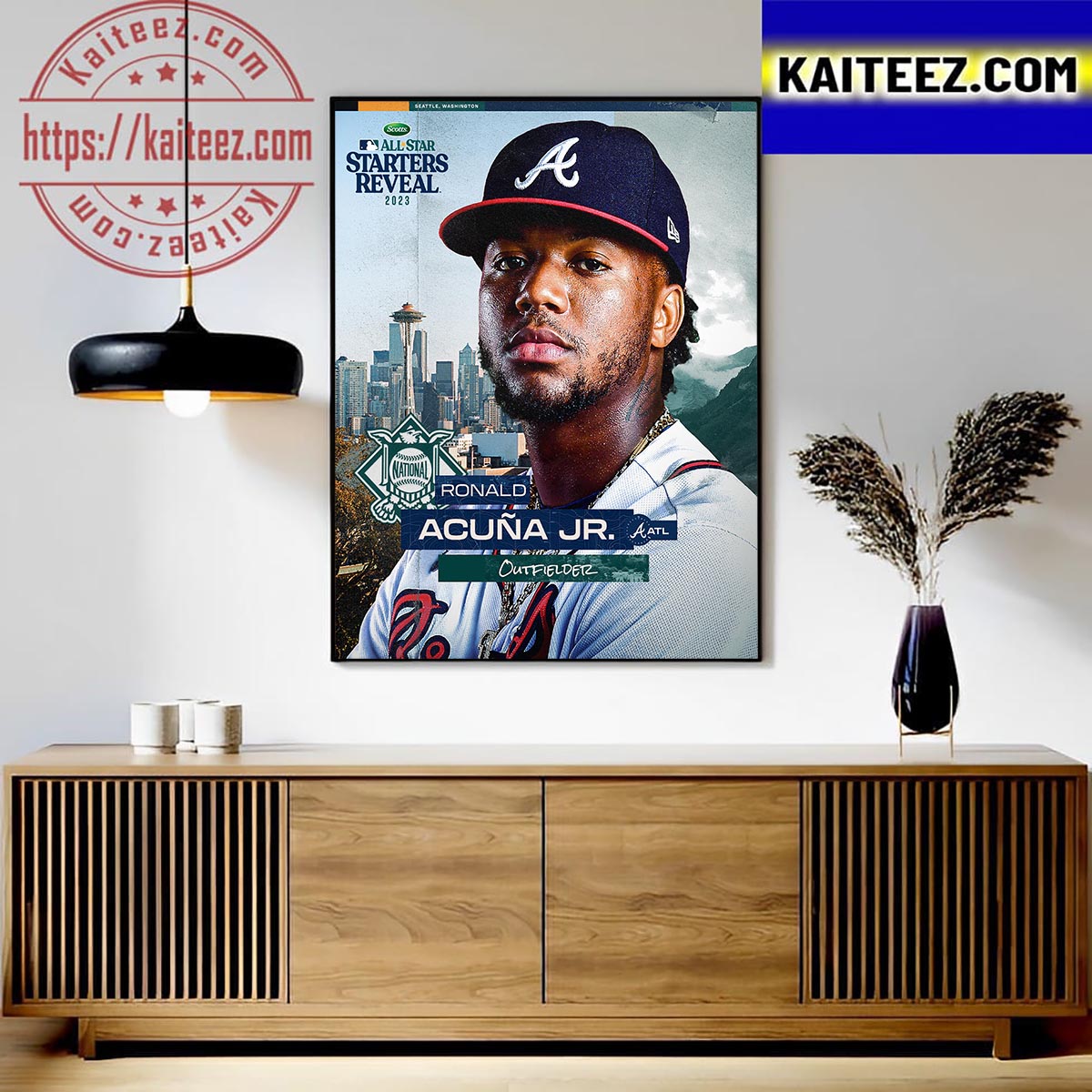 MLB Atlanta Braves Ronald Acuna Jr 2022 All Star Ballot NL Starting  Outfielder Home Decor Poster