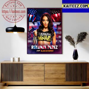 Roxanne Perez Defeats Blair Davenport To Win The Weapons Wild Match In WWE NXT The Great American Bash 2023 Art Decor Poster Canvas