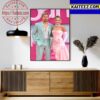 Ryan Gosling And Margot Robbie At The Barbie European Premiere Art Decor Poster Canvas