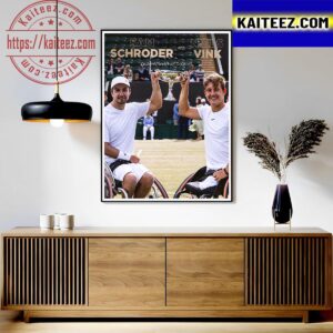 Sam Schroder And Niels Vink Are Quad Wheelchair Doubles Champions At 2023 Wimbledon Art Decor Poster Canvas