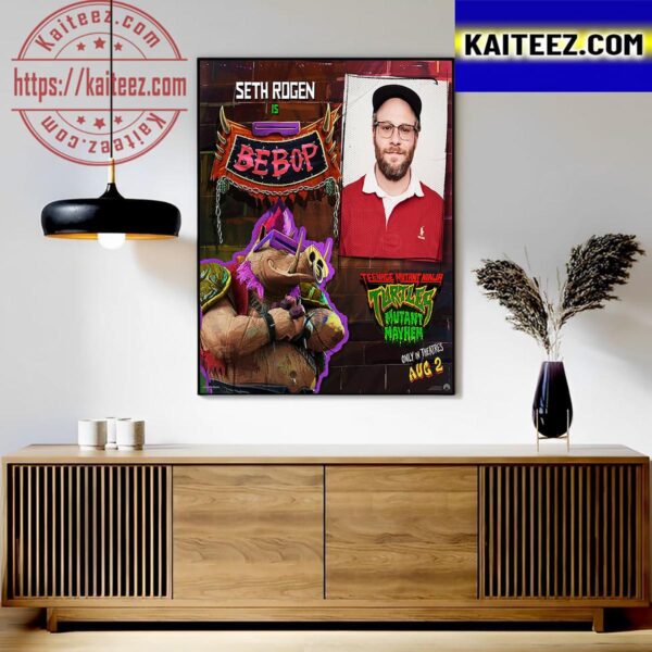 Seth Rogen As Bebop In TMNT Movie Mutant Mayhem Art Decor Poster Canvas