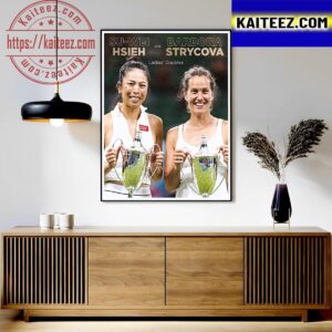 Su-wei Hsieh And Barbora Strycova Are Ladies Doubles Champions At 2023 Wimbledon Art Decor Poster Canvas