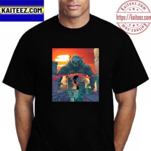 Superman Vs Godzilla In Justice League Vs Godzilla Vs Kong Vintage T-Shirt