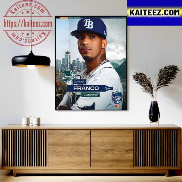 Tampa Bay Rays Shortstop Wander Franco In The AL 2023 All Star Team Art Decor Poster Canvas