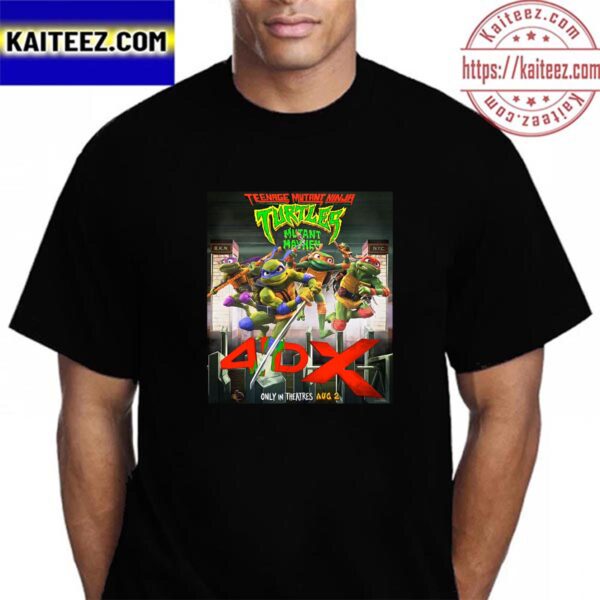 Teenage Mutant Ninja Turtles Mutant Mayhem 4DX Exclusive Artwork Poster Vintage T-Shirt