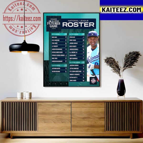 The 2023 All Star Futures Game National League Roster Art Decor Poster Canvas