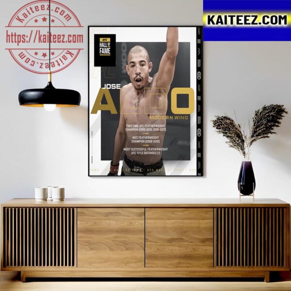 The 2023 UFC Hall Of Fame Induction Ceremony Poster For Jose Aldo Modern Wing Art Decor Poster Canvas