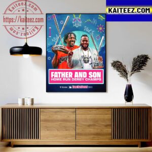 The Guerreros Are The First Father And Son Duo To Win The Home Run Derby Art Decor Poster Canvas