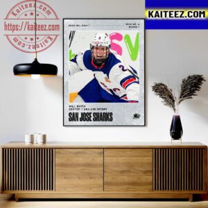 The Sharks Select Will Smith At No 4 Overall In The 2023 NHL Draft Art Decor Poster Canvas