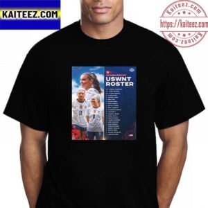 The US Womens National Soccer Team Roster For 2023 FIFA Womens World Cup Vintage T-Shirt