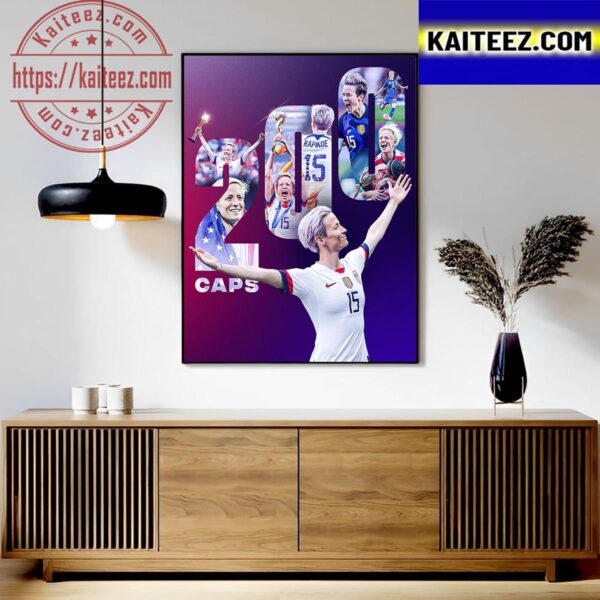 The USWNT Legend Megan Rapinoe 200 International Appearances Art Decor Poster Canvas