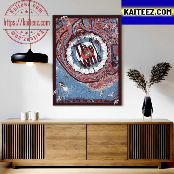 The Who At The Iconic O2 In London July 12th 2023 Official Poster Art Decor Poster Canvas