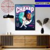 Vladimir Guerrero Jr With The Home Run Derby Chain Trophy And Jacket Art Decor Poster Canvas
