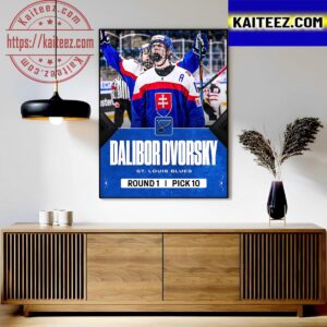 With The 10th Overall Pick In The 2023 NHL Draft St Louis Blues Select Dalibor Dvorsky Art Decor Poster Canvas