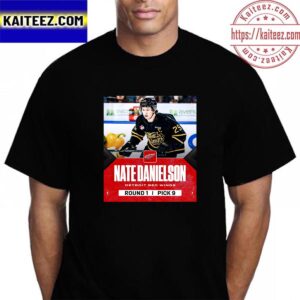 With The 9th Overall Pick In The 2023 NHL Draft Detroit Red Wings Select Nate Danielson Vintage T-Shirt