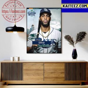 Yandy Diaz Of American League In 2023 MLB All Star Starters Reveal Art Decor Poster Canvas