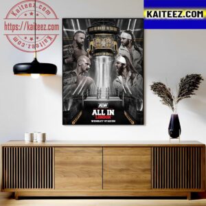 AEW World Tag Team Champions FTR Face Long-Time Rivals The Young Bucks At AEW All In At Wembley Stadium Art Decor Poster Canvas
