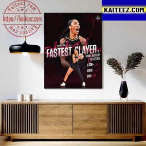 Aja Wilson Is The Fastest Player In WNBA History To Record Classic T-Shirt Art Decor Poster Canvas