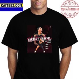 Aja Wilson Is The Fastest Player In WNBA History To Record Vintage T-Shirt