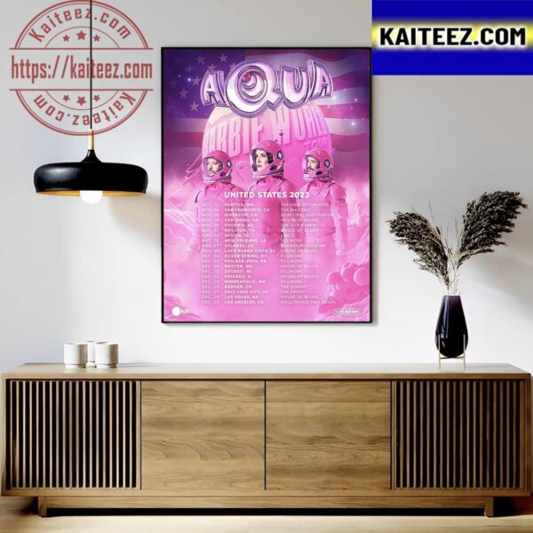 Aqua Announces The Barbie World Tour Kicking Off In Seattle On November 12th Art Decor Poster Canvas
