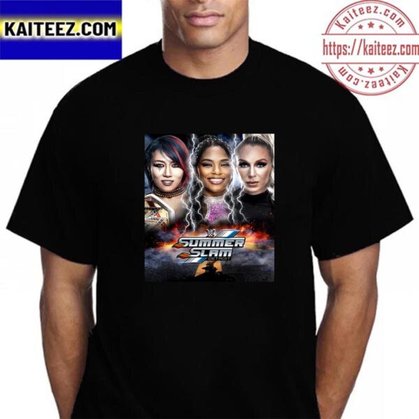 Asuka Defends Against Bianca Belair And Charlotte Flair For WWE Womens Champion At WWE SummerSlam Vintage t-Shirt
