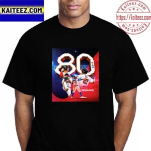 Atlanta Braves 80 Wins Official Poster Vintage T-Shirt