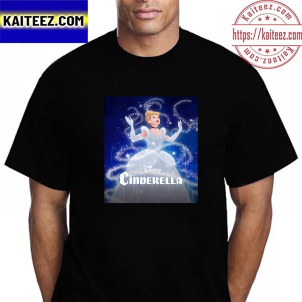 Cinderella Poster World Princess Week For Disney 100 Vintage T-Shirt