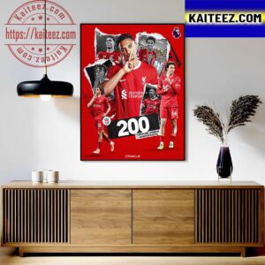Congratulations To Trent Alexander-Arnold 200 Premier League Appearances With Liverpool Art Decor Poster Canvas