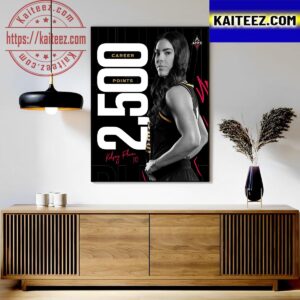 Congratulations to Kelsey Plum 2500 Career Points WNBA Art Decor Poster Canvas