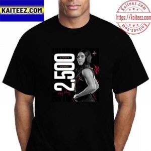 Congratulations to Kelsey Plum 2500 Career Points WNBA Vintage T-Shirt