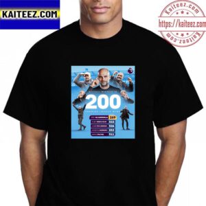Congratulations to Pep Guardiola Is The Quickest Manager To Reach 200 Premier League Wins Vintage T-Shirt