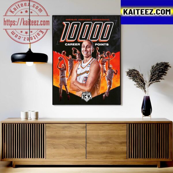 Diana Taurasi Becomes The First WNBA Player To Reach 10000 Points Wall Decor Poster Canvas