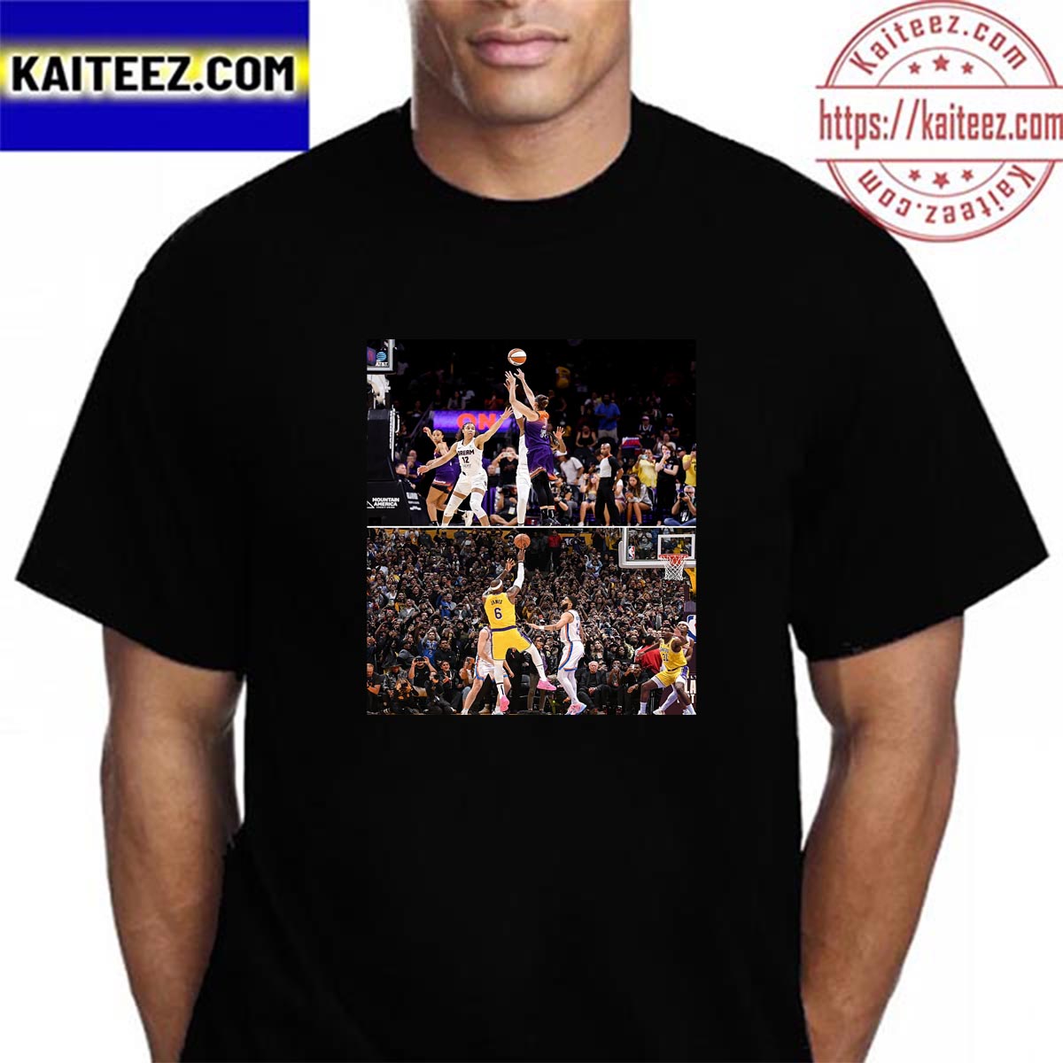 Diana Taurasi Handshake LeBron James For Records In WNBA And NBA Vintage T-Shirt