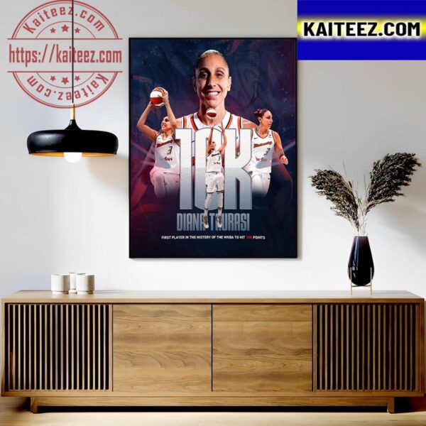 Diana Taurasi Is The First-Ever WNBA Player To Reach 10 000 Career Points Wall Decor Poster Canvas