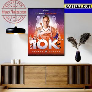 Diana Taurasi Is The First Player To Score 10000 Career Points In WNBA History Wall Decor Poster Canvas