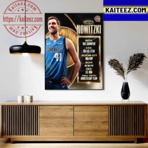 Dirk Nowitzki Basketball Hall Of Fame Resume Class Of 2023 Art Decor Poster Canvas