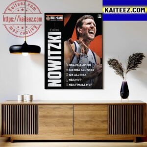 Dirk Nowitzki Basketball Hall Of Fame Class Of 2023 Resume Art Decor Poster Canvas