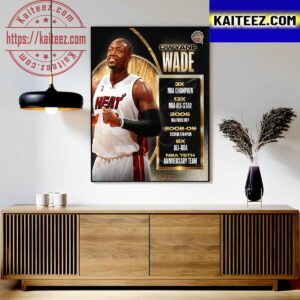 Dwyane Wade Basketball Hall Of Fame Resume Class Of 2023 Art Decor Poster Canvas