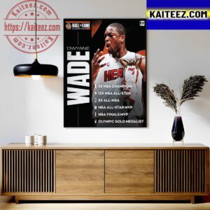 Dwyane Wade Basketball Hall Of Fame Class Of 2023 Resume Art Decor Poster Canvas