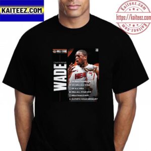 Dwyane Wade Basketball Hall Of Fame Class Of 2023 Resume Vintage T-Shirt