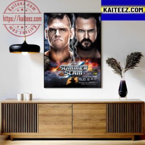 Gunther Vs Drew McIntyre For Intercontinental Champion At WWE SummerSlam Art Decor Poster Canvas