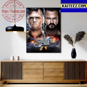 Gunther vs Drew McIntyre For Intercontinental Champion Title At WWE SummerSlam Art Decor Poster Canvas