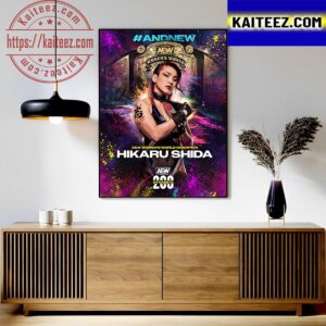 Hikaru Shida And New AEW Womens World Champion For The Second Time Art Decor Poster Canvas