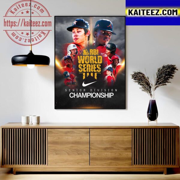 Houston Astros Nike RBI Vs Atlanta Braves Nike RBI In MLB RBI Baseball World Series Senior Division Championship Poster Art Decor Poster Canvas